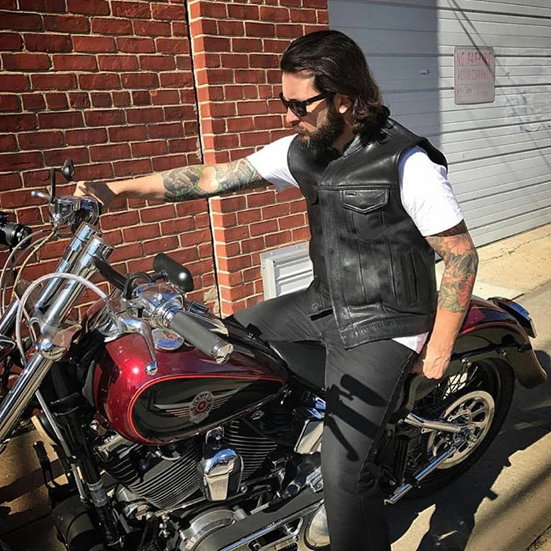 MC Leather Vest - Anarchy