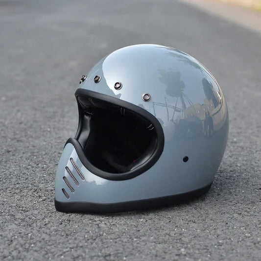 Retro Helmet Shield - Steel Gray