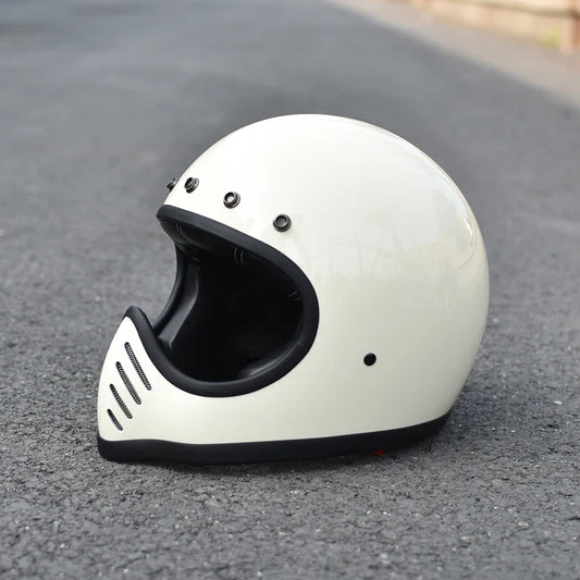 Retro Helmet Shield - White