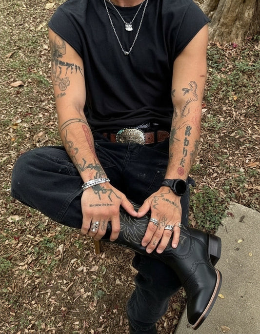 Outlaw Cowboy Boot - Black