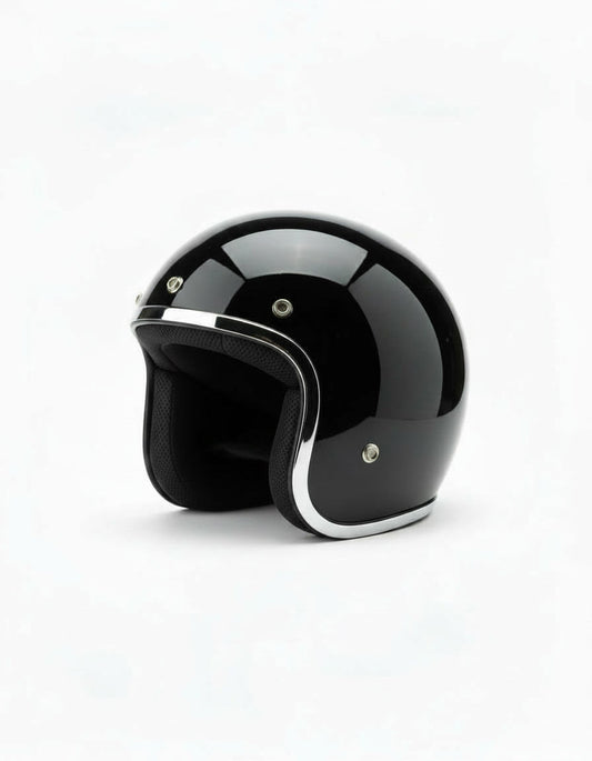 Retro Helmet - Black Chrome