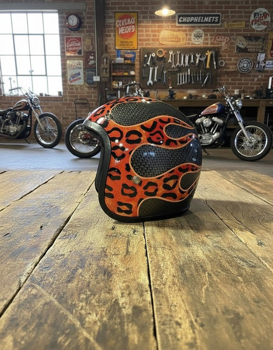 Retro Helmet - Leopard