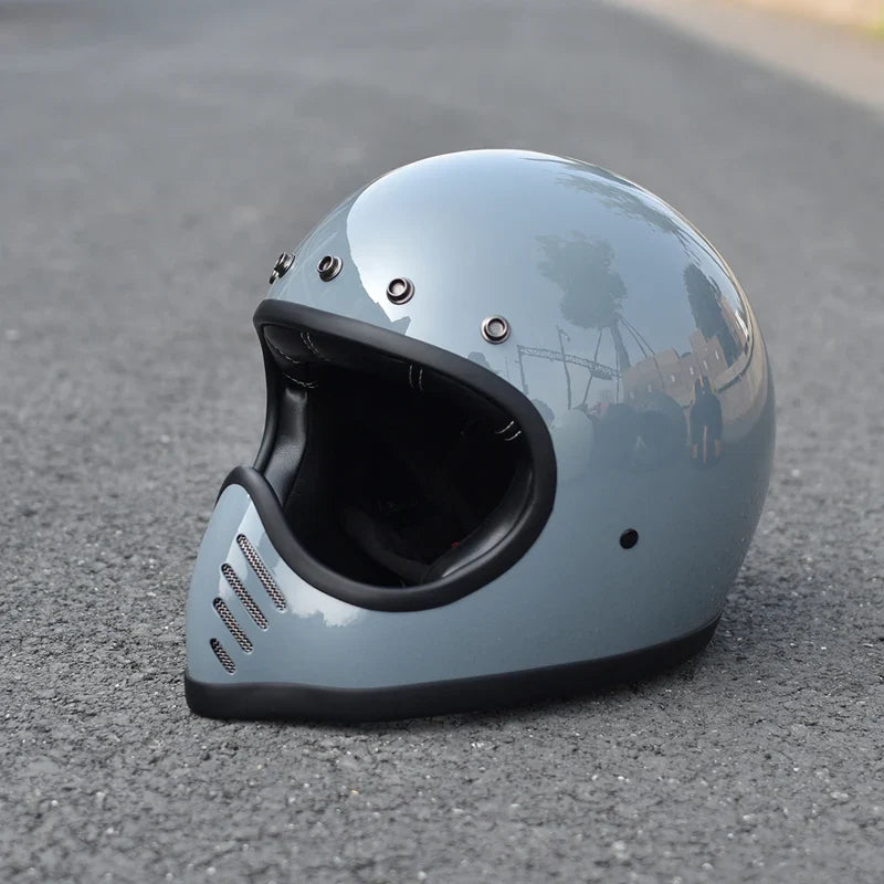 Retro Helmet Shield - Steel Gray
