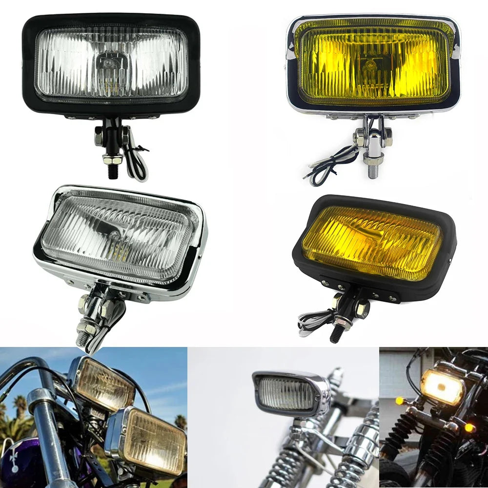 Retro Square Motorcycle Headlight H3