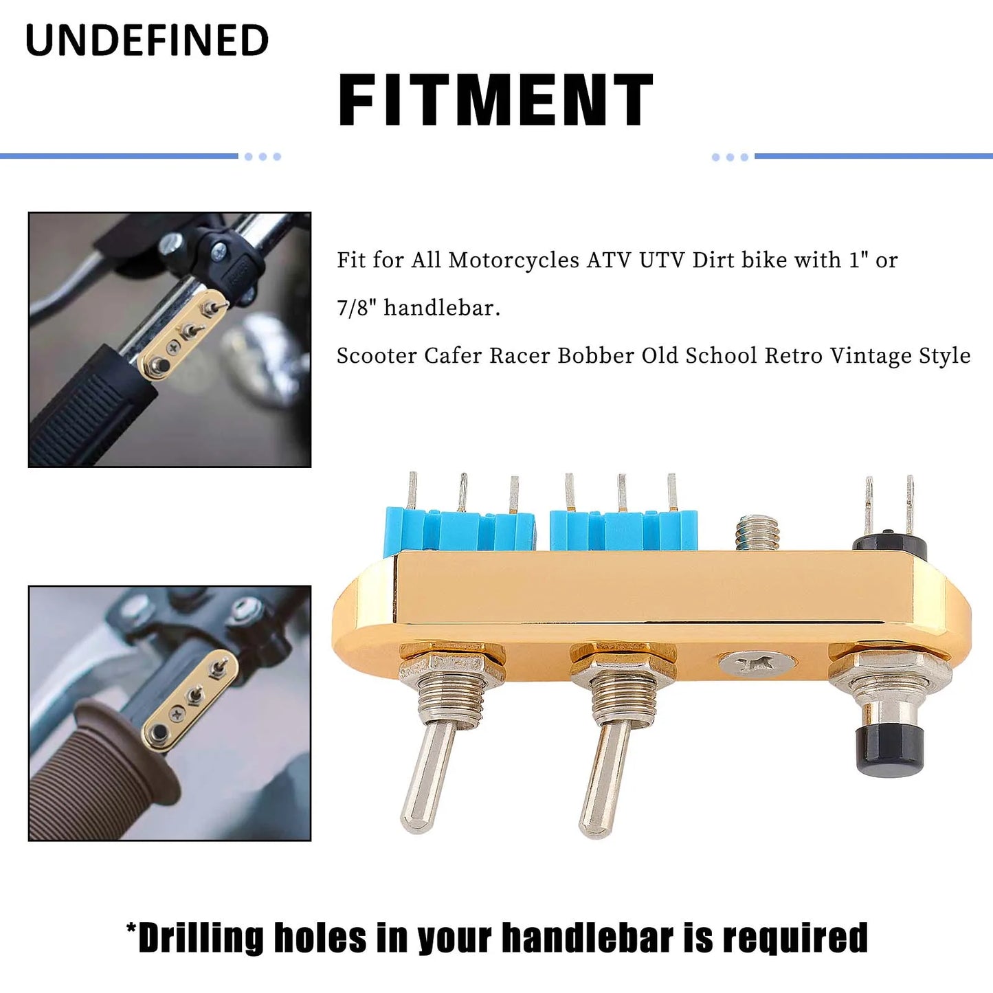 Universal 1" Handlebar Micro Switch Block