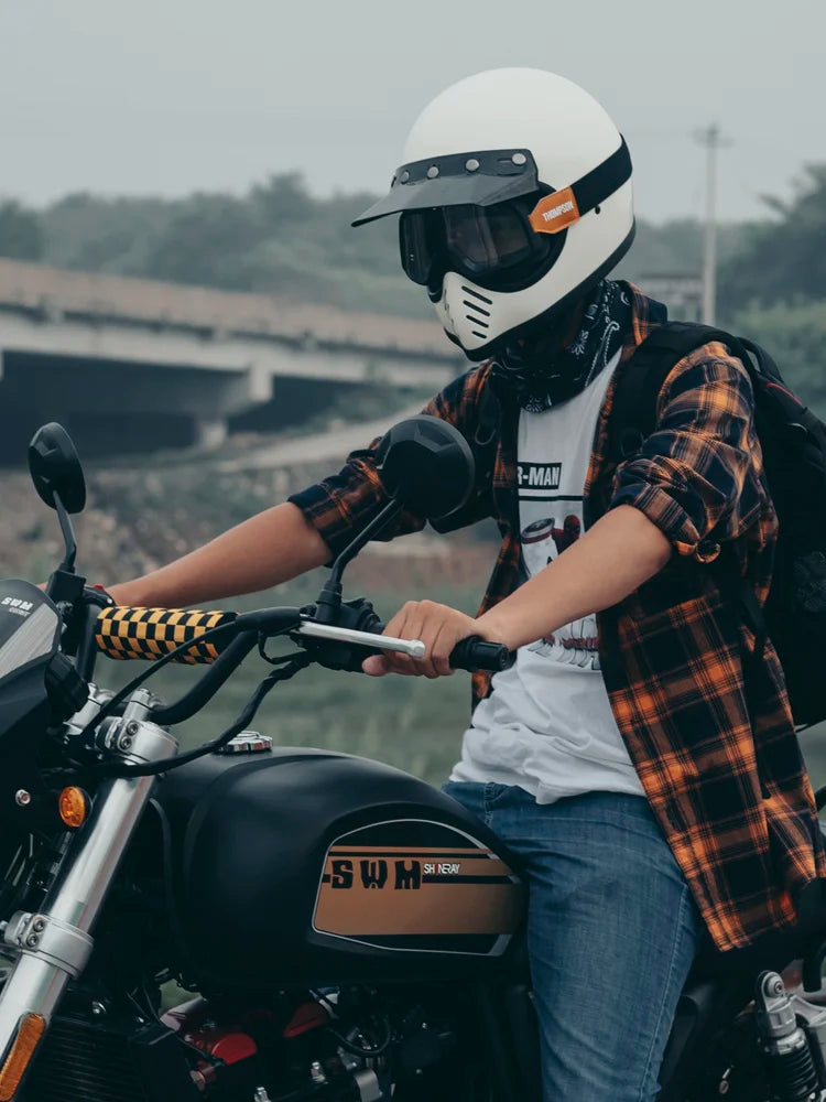 Retro Helmet Shield - Matte Black