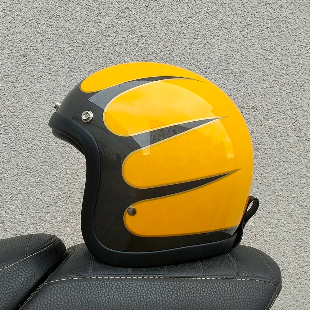 Retro Helmet - Flat Yellow