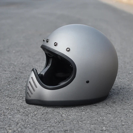 Retro Helmet Shield - Silver