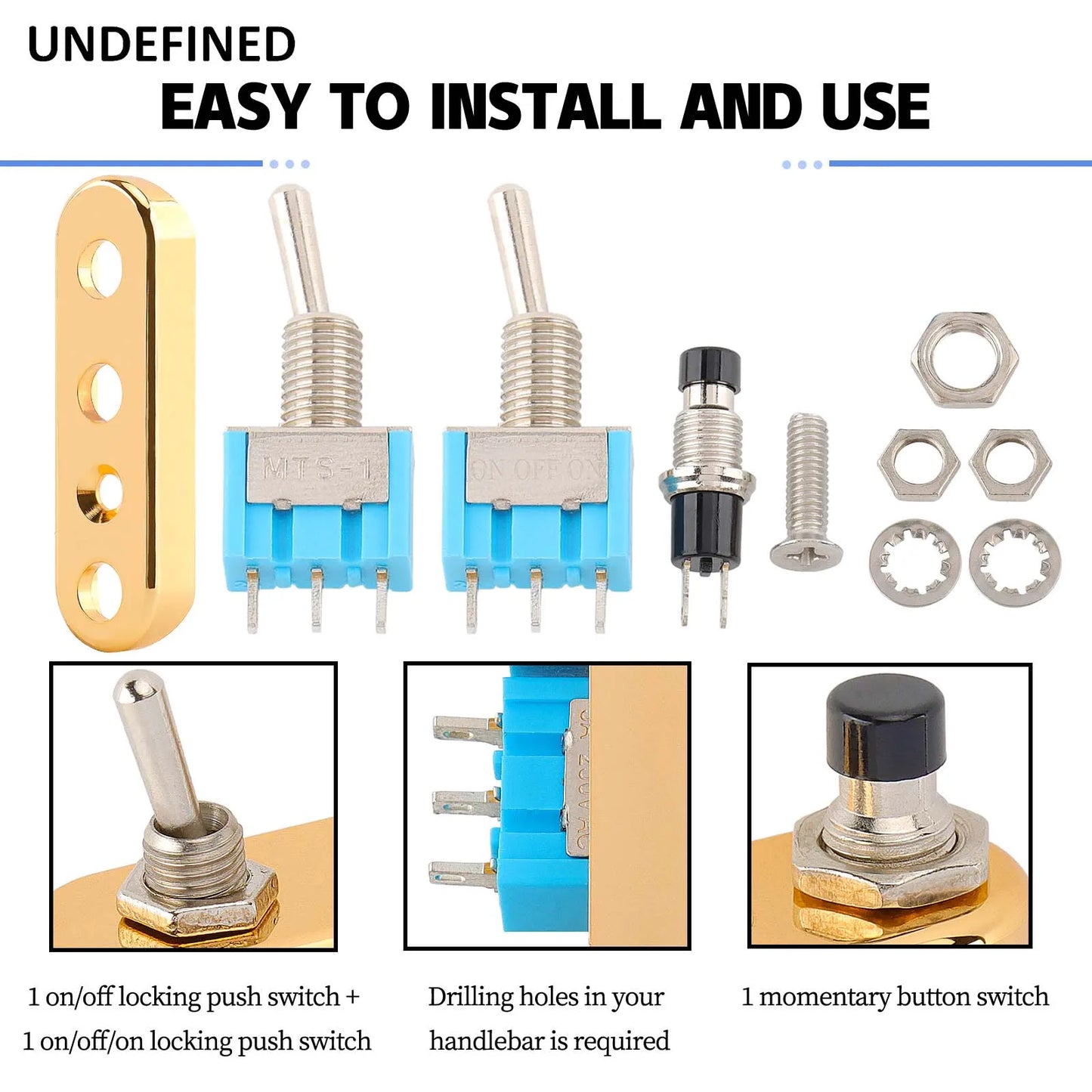 Universal 1" Handlebar Micro Switch Block