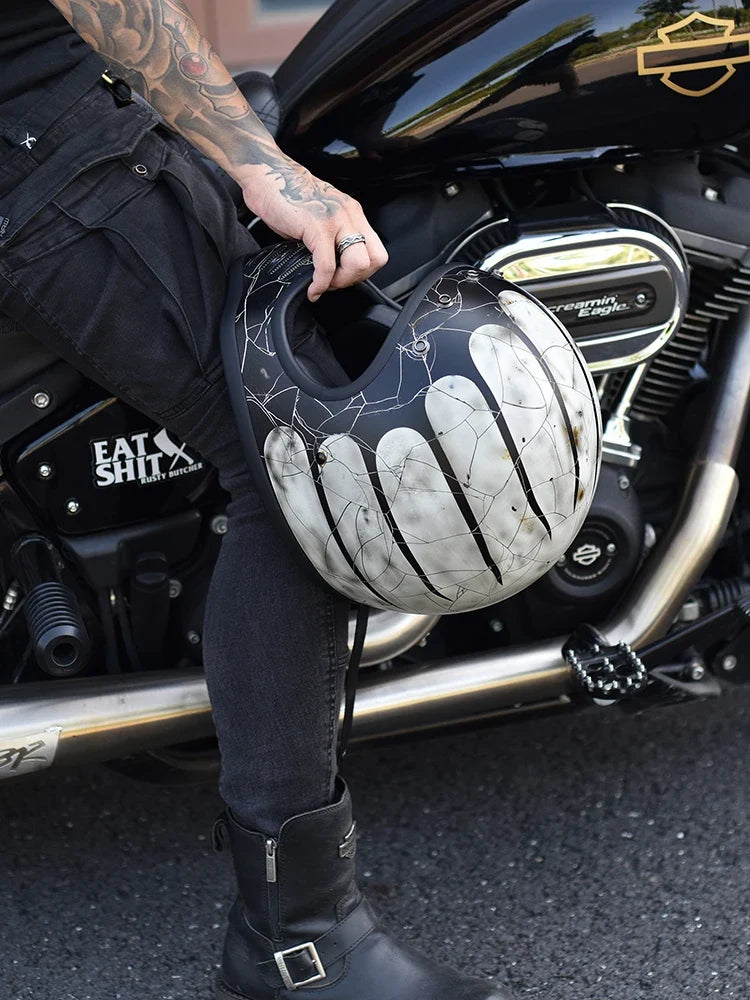 Retro Helmet Shield - Matte Black