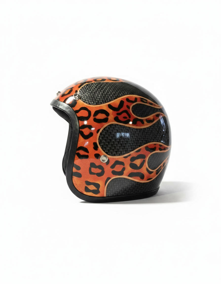 Retro Helmet - Leopard