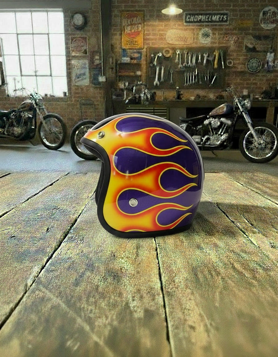 Retro Helmet - Voodoo Flame