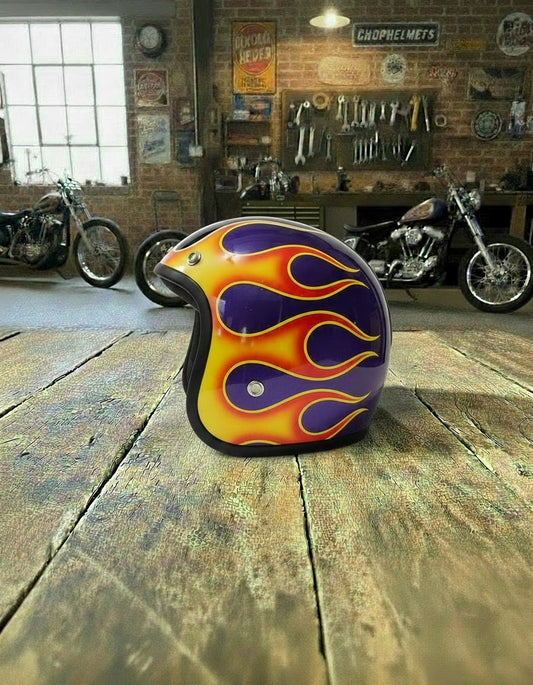 Retro Helmet - Voodoo Flame