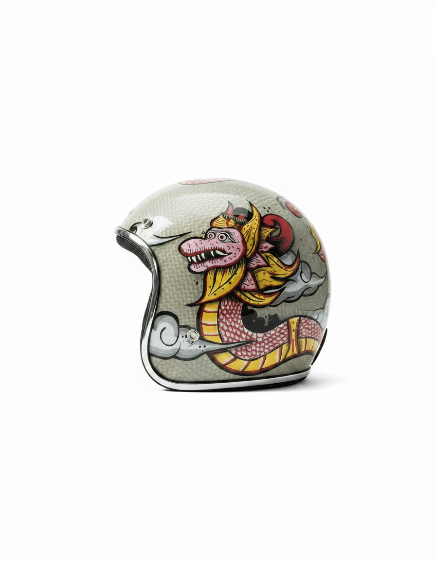 Retro Helmet - Vedic Dragon