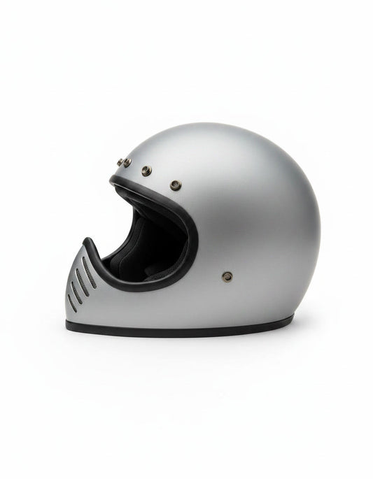 Retro Helmet Shield - Silver