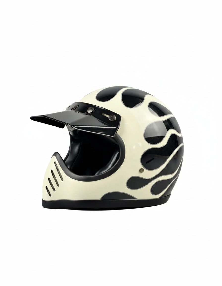 Retro Helmet Shield - Hellfire