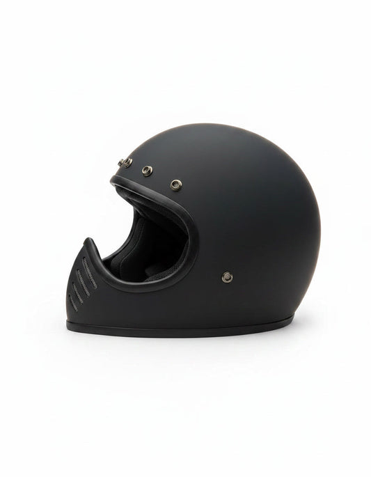 Retro Helmet Shield - Matte Black