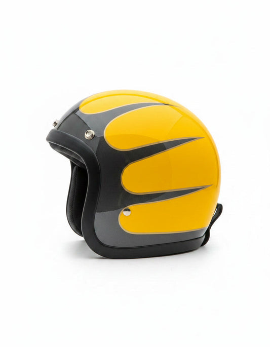 Retro Helmet - Flat Yellow