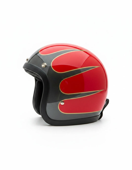Retro Helmet - Flat Red