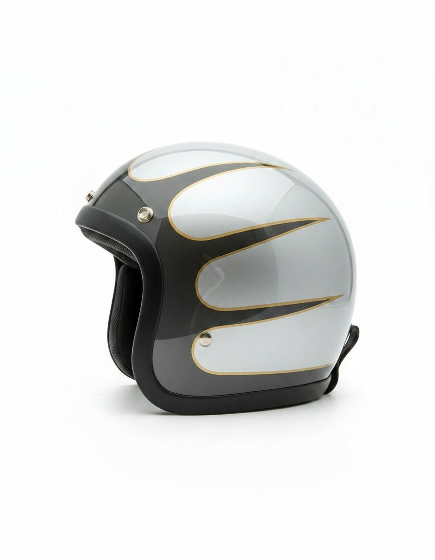Retro Helmet - Flat Grey