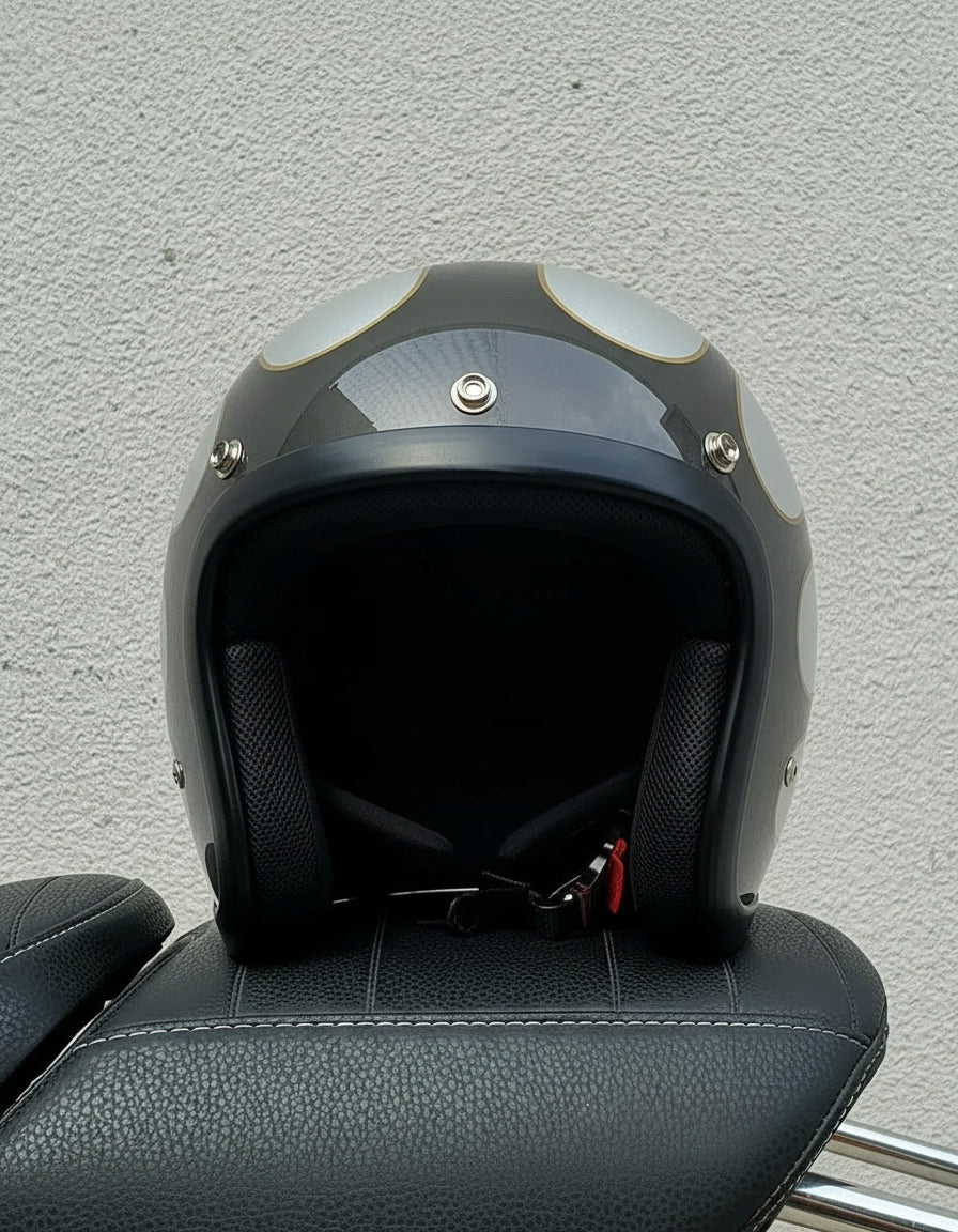 Retro Helmet - Flat Grey