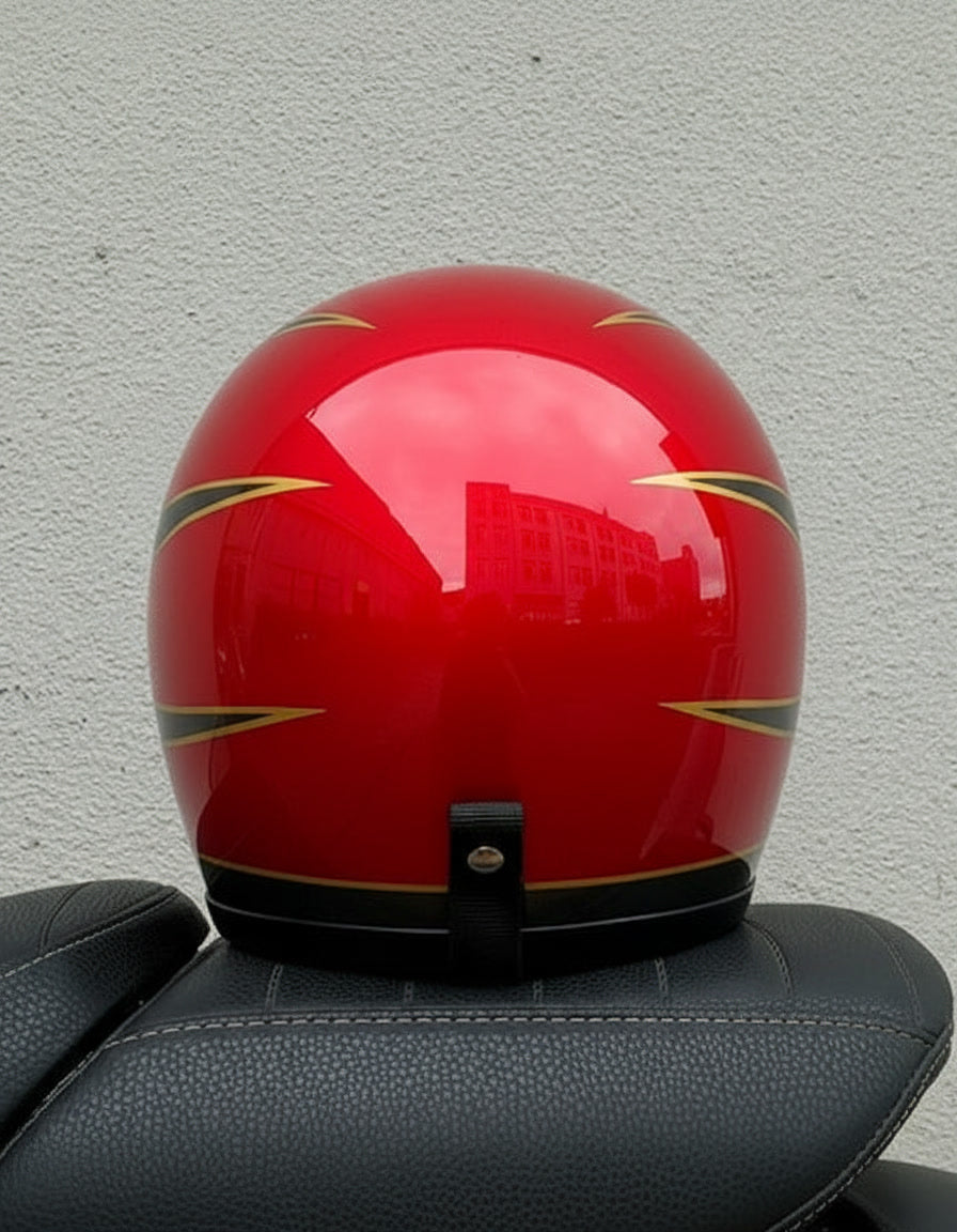 Retro Helmet - Flat Red