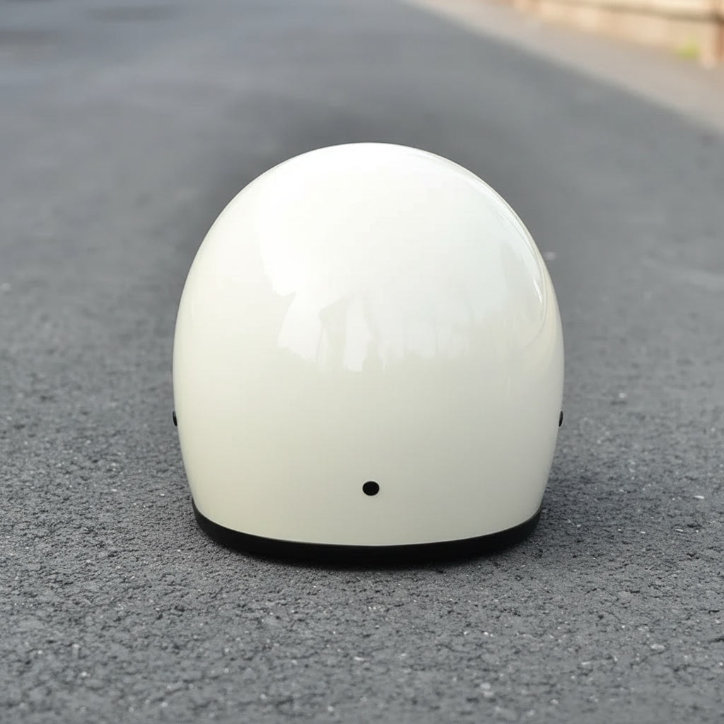 Retro Helmet Shield - White