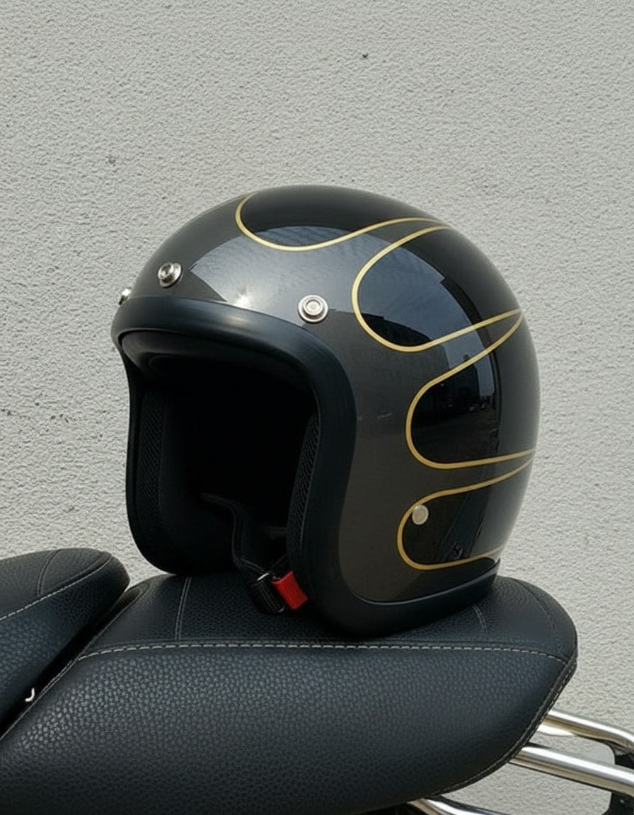 Retro Helmet - Flat Black