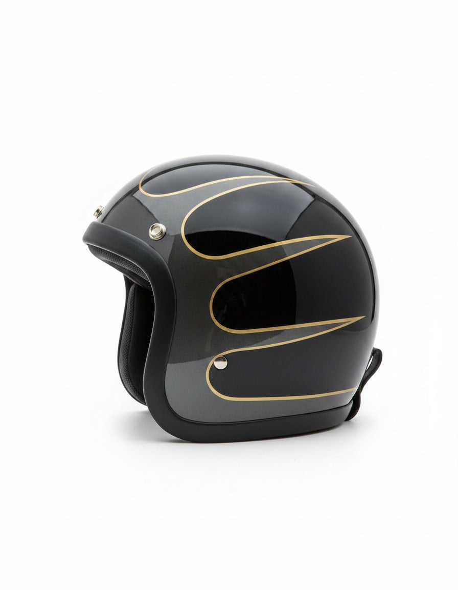Retro Helmet - Flat Black