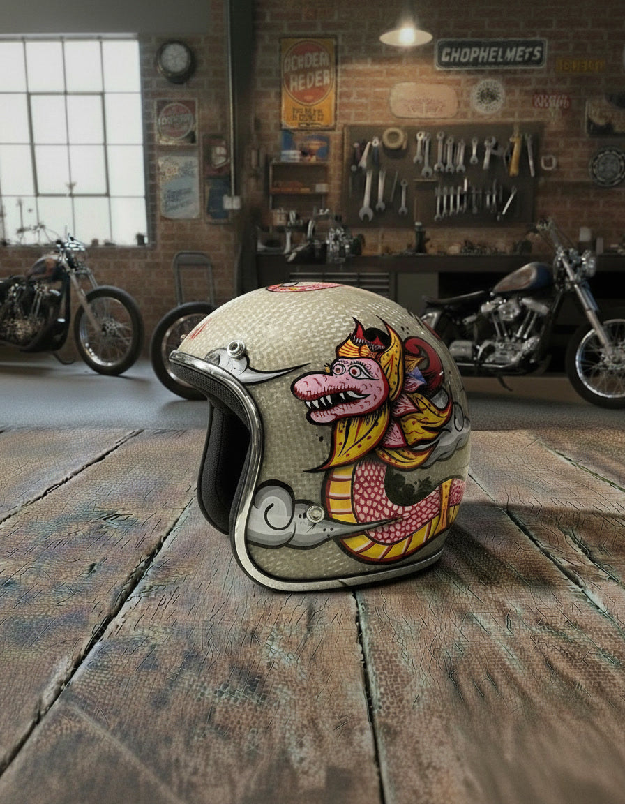 Retro Helmet - Vedic Dragon