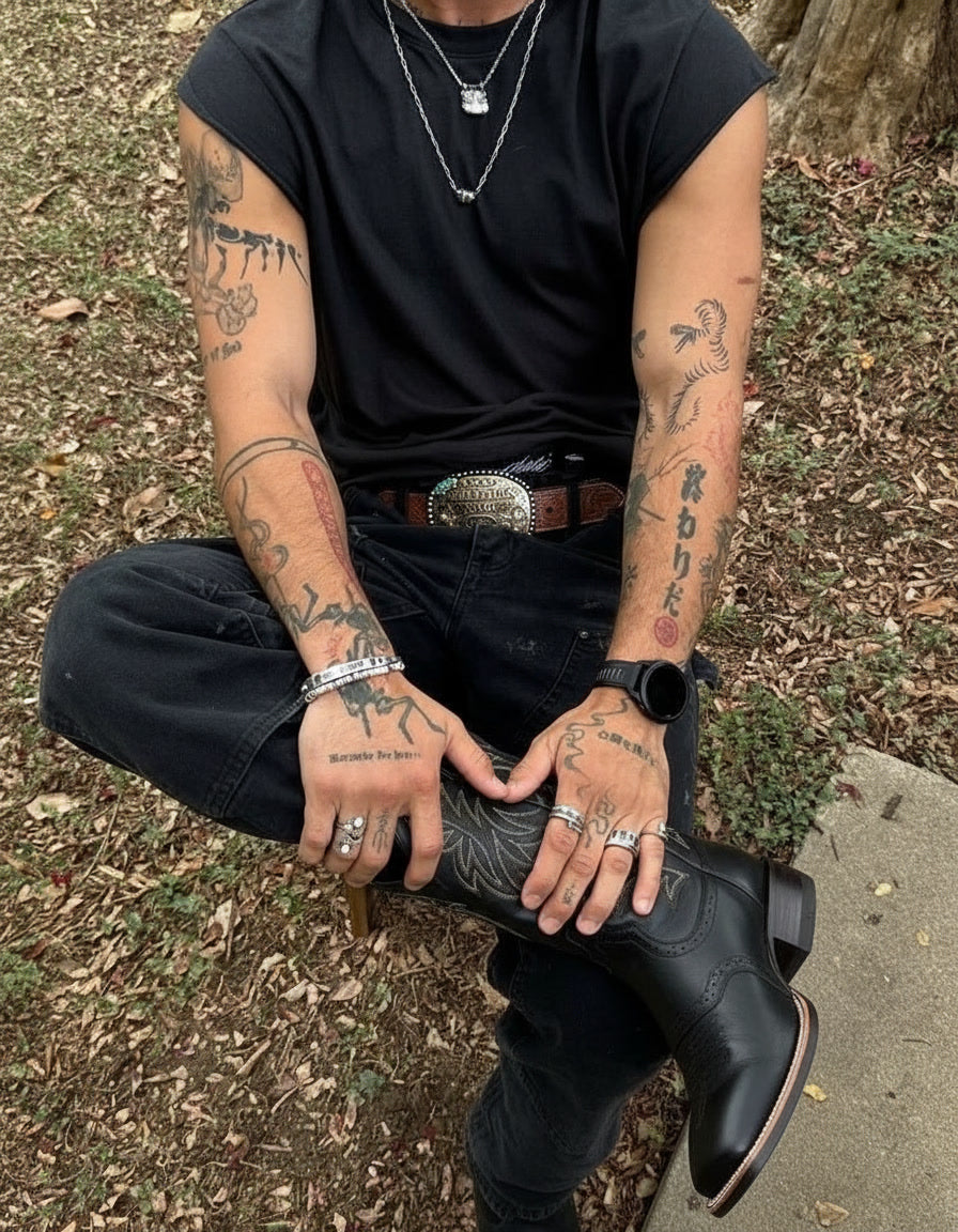 Outlaw Cowboy Boot - Black