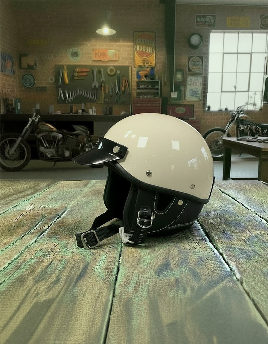 Retro Helmet Half - White