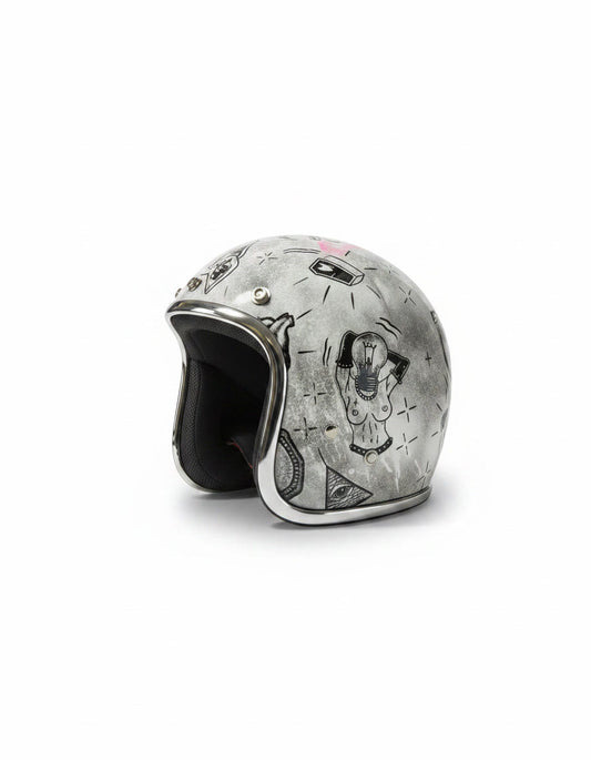 Retro Helmet - Old School Ink