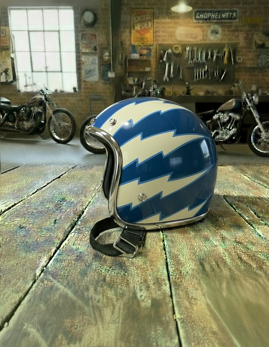 Retro Helmet - Thunder Blue
