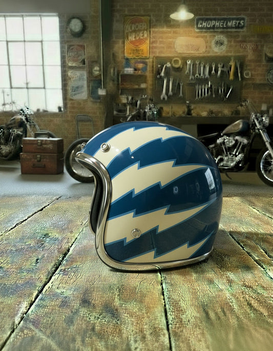 Retro Helmet - Thunder Blue