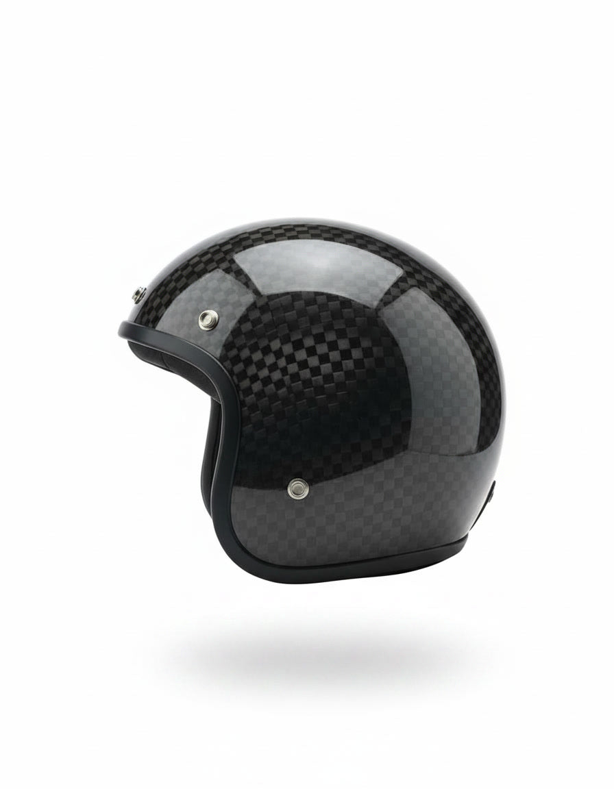 Retro Helmet - Chess Carbon