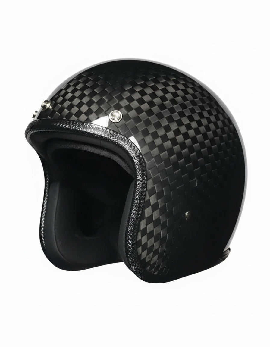 Retro Helmet - Chess Carbon