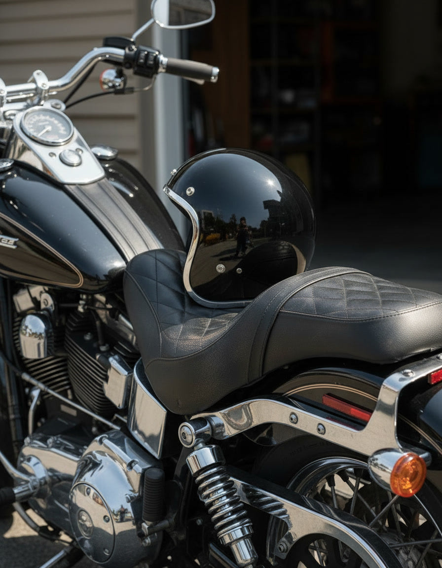 Retro Helmet - Black Chrome