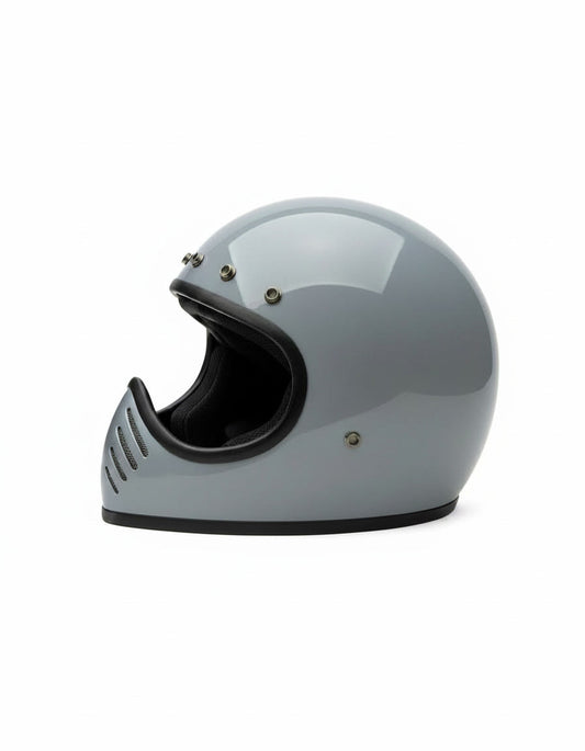 Retro Helmet Shield - Steel Gray