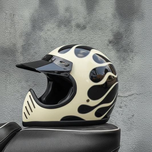 Retro Helmet Shield - Hellfire