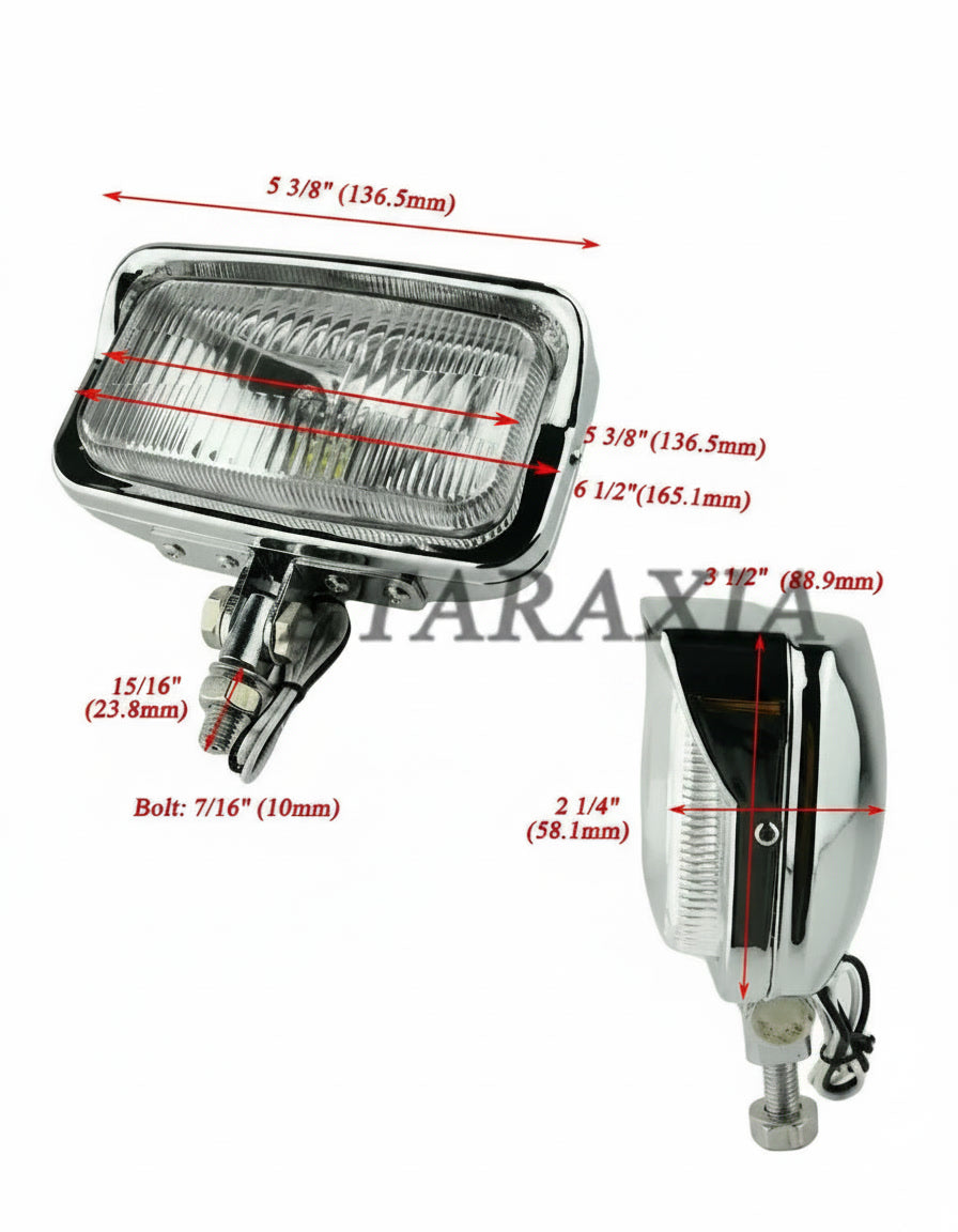 Retro Square Motorcycle Headlight H3