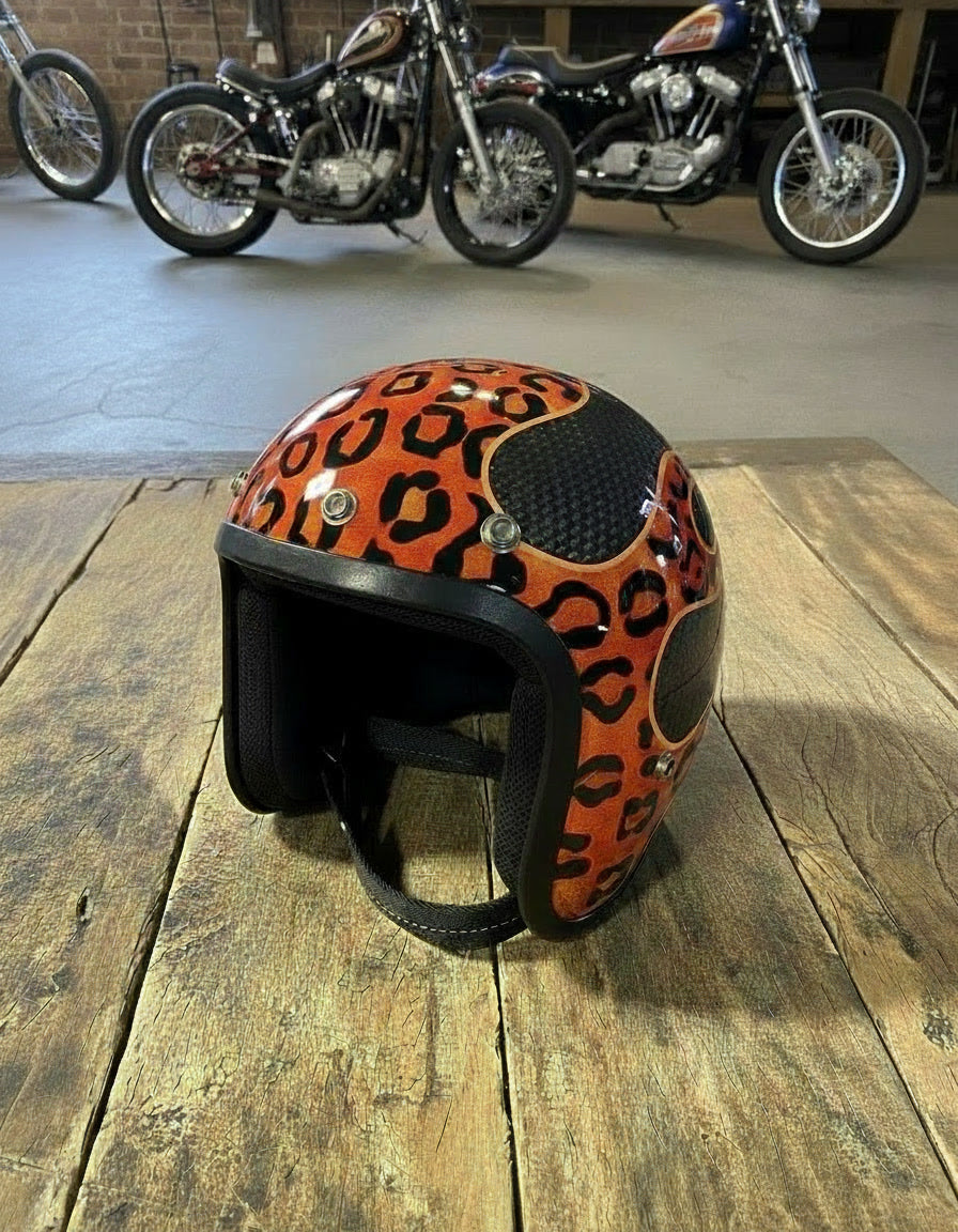 Retro Helmet - Leopard