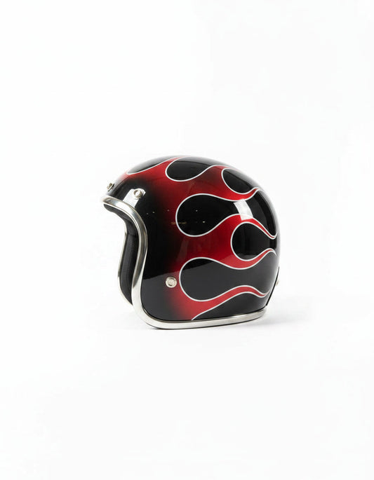 Retro Helmet - Red Abyss Blk